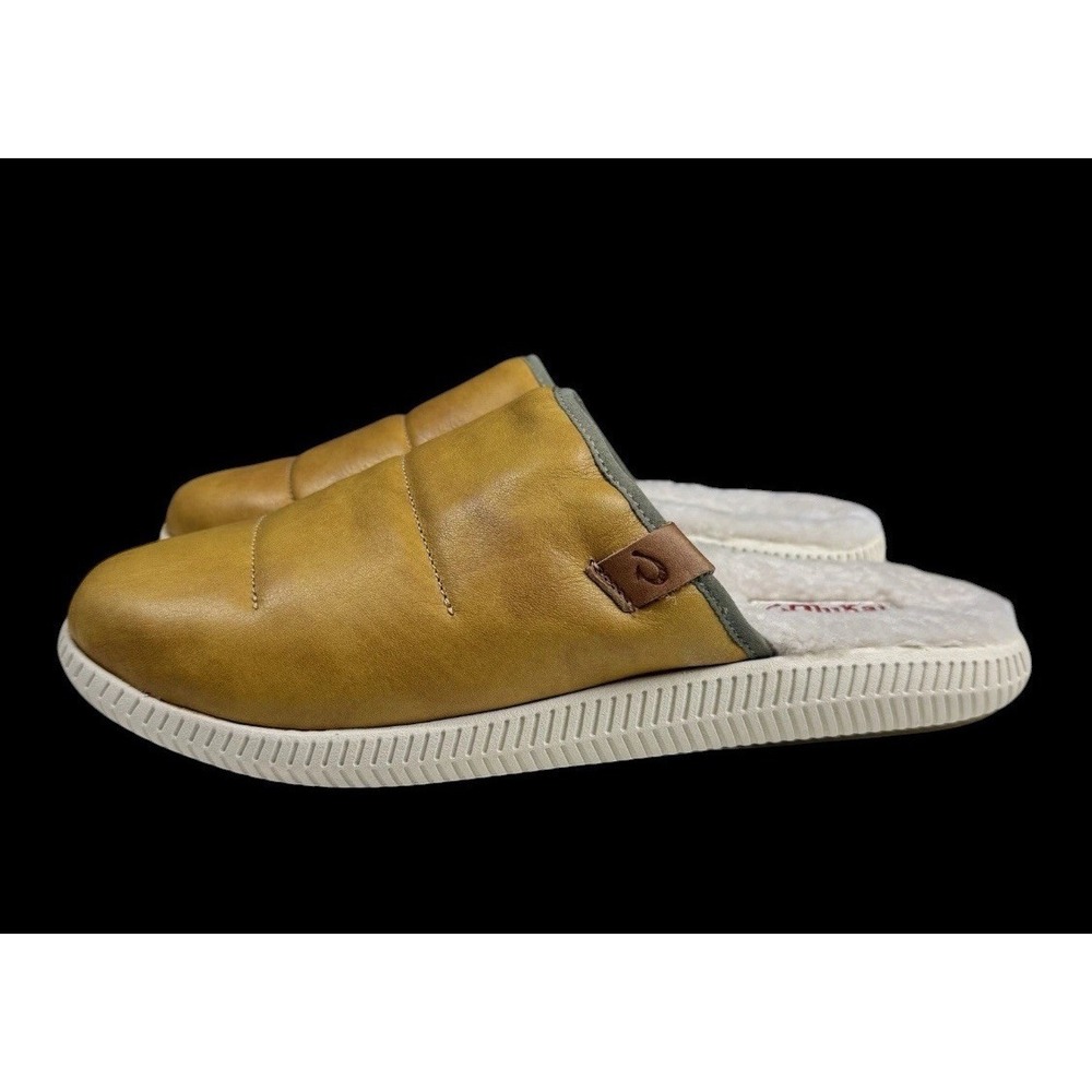 Size 12 - Olukai Mens Slippers Mua 'lli Slides Sandal Shoes Shearling Lined - Picture 5 of 8